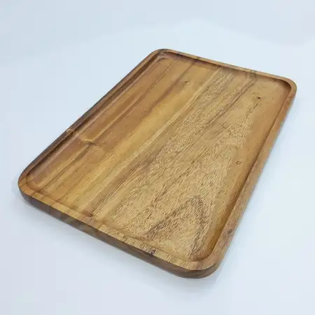 #AC3524; Acacia wood tray 35x24cm