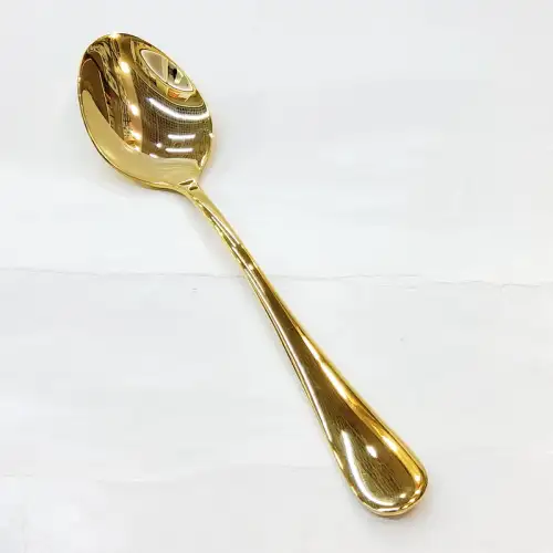 #1010201-DS-G; Stainless steel dessert spoon #G
