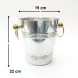 #123201; Stainless steel ice bucket Dia. 19x22cm 