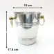 #123202; Stainless steel ice bucket Dia. 15x17.5cm