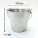 #125352; Stainless steel mini bucket 13.3X11.4cm -SL
