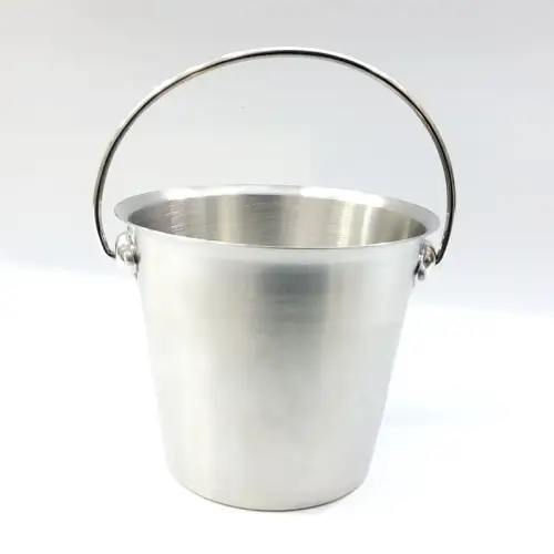 #125352; Stainless steel mini bucket 13.3X11.4cm -SL