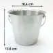 #125353; Stainless steel mini bucket 16.4X13.6cm -SL