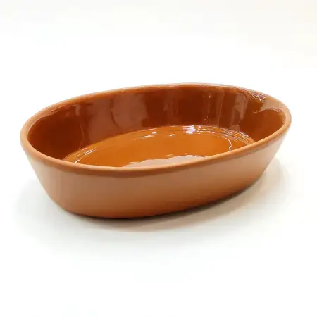 #16A033-2B;  Terra-cotta oval plate 22x1..