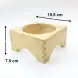 #6MFJ1675; Wooden stone bowl stand 16x7.5cm