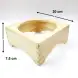 #6MFJ2075; Wooden stone bowl stand 20x7.5cm