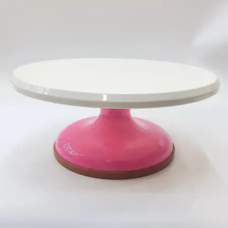 #8020-PK; Cake turntable color base pink..