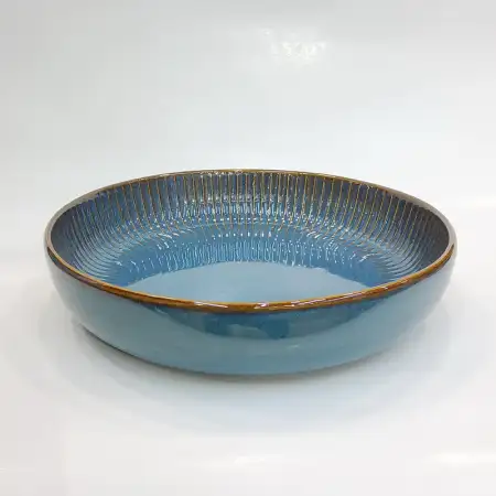 #AA2337;  Ceramic salad bowl 8.25" ..