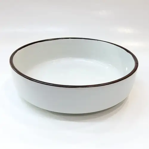 #AA4103-WT; Ceramic 7" soup bowl #F776