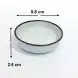 #AA4104-WT; Ceramic sauce dish #F776
