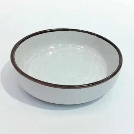 #AA4104-WT; Ceramic sauce dish #F776..