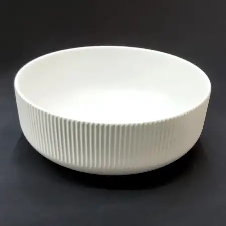 #AA5908WT; Ceramic 8" soup bowl - W..