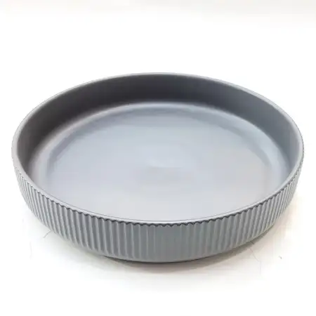 #AA5909GY; Ceramic soup plate 8"- G..