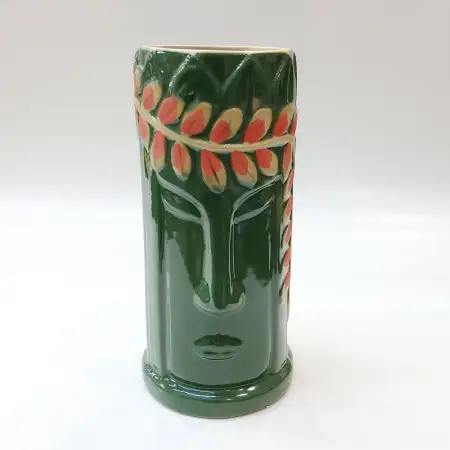 #AB0120; Ceramic tiki cup 425ml..