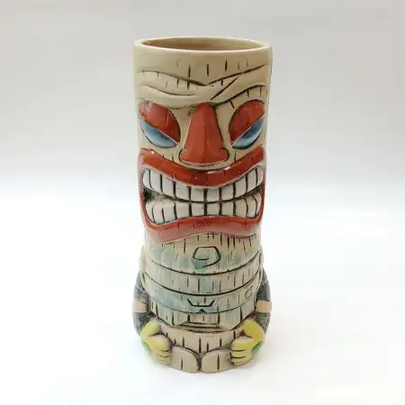 #AB1906; Ceramic tiki cup 450ml..