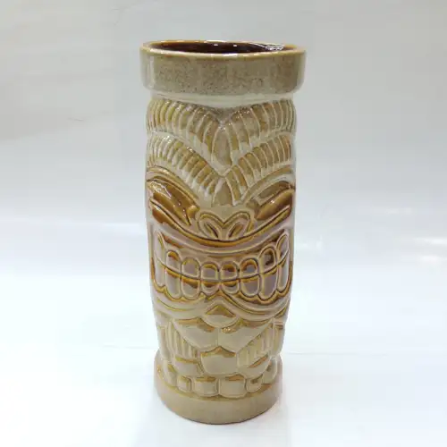 #AB7571; Ceramic tiki cup 375ml