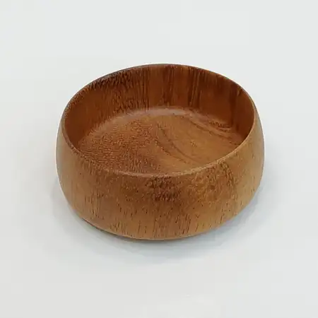 #AC0703;  Acacia wood bowl 7cm..