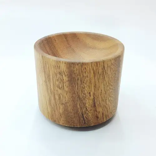 #AC0975H; Wooden cylinder plate 9cm 