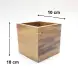 #AC10S10K; Acacia wood organizer H=10cm