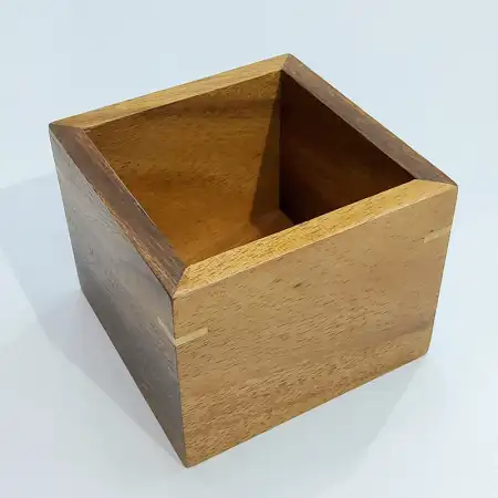 #AC10S8K; Acacia wood organizer H=8cm..