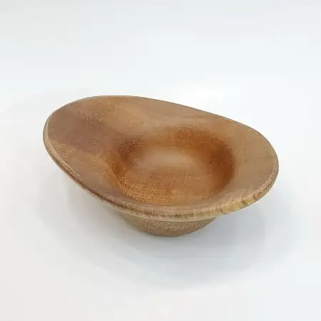 #AC13888W; Acacia wood bowl 13.8cm..