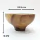 #AC155W; Wooden pedestal bowl 15.5cm  