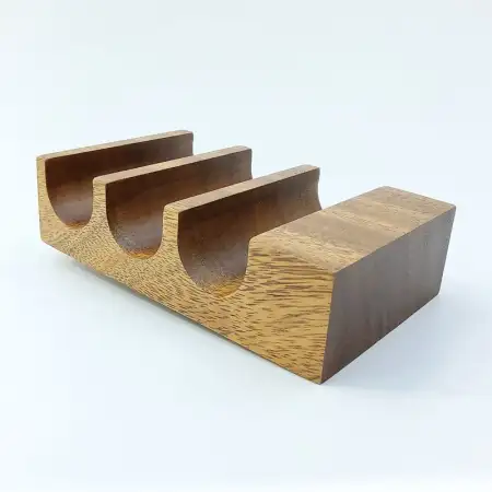 #AC16509; Acacia wood taco holder..