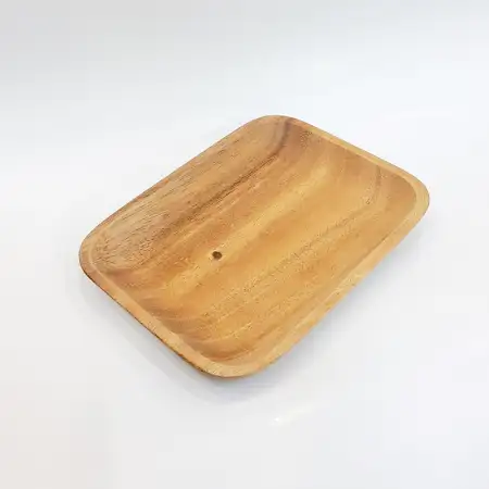 #AC165125; Acacia wood plate 16.5x12.5cm..
