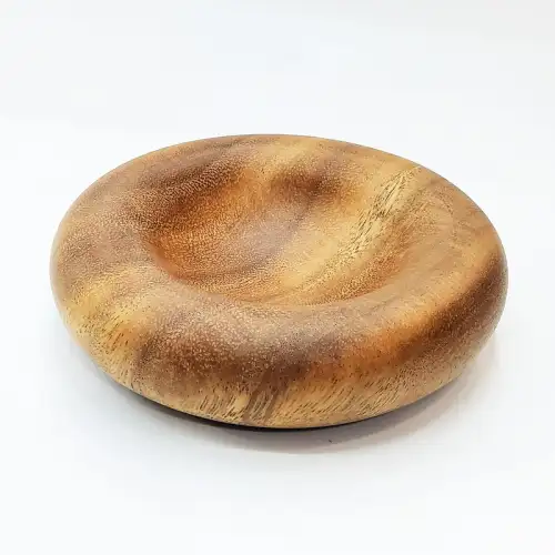 #AC165W; Wooden donut shape bowl 16cm  