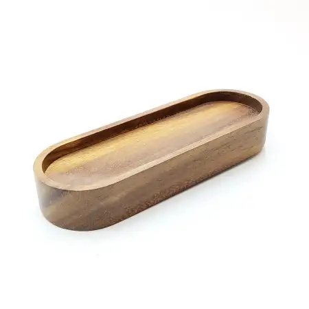 #AC19868; Acacia wood tray 19.8x6.8cm