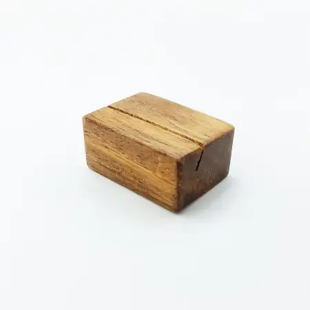 #AC2481E; Acacia wood tag holder..