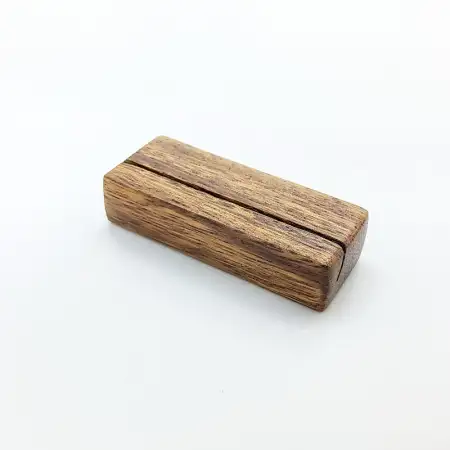 #AC2504E; Acacia wood tag holder..