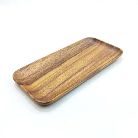 #AC25125; Acacia wood plate 25x12.5cm..