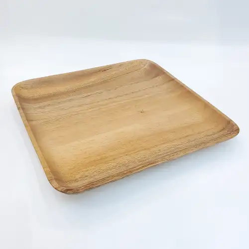 #AC25S; Acacia wood plate 25x25cm