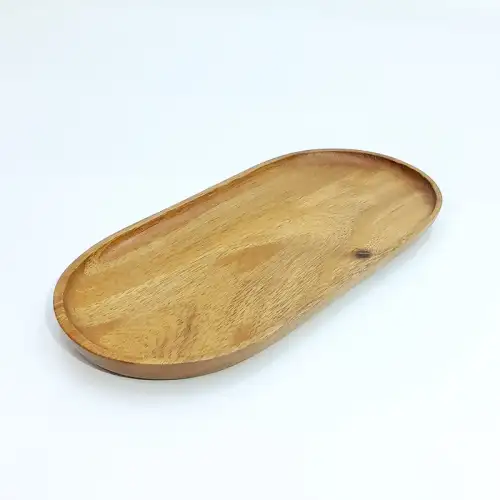 #AC3014;  Acacia wood plate 30x14cm