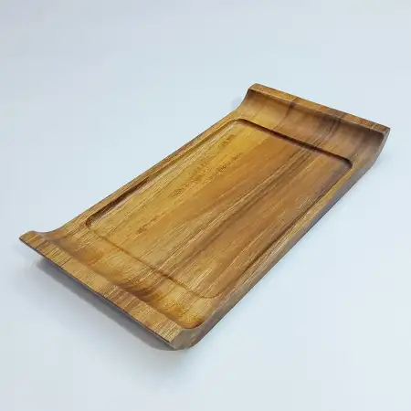 #AC33175;  Acacia wood serving tray 33x1..