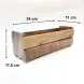 #AC3411K;  Acacia wood crate 34x11cm