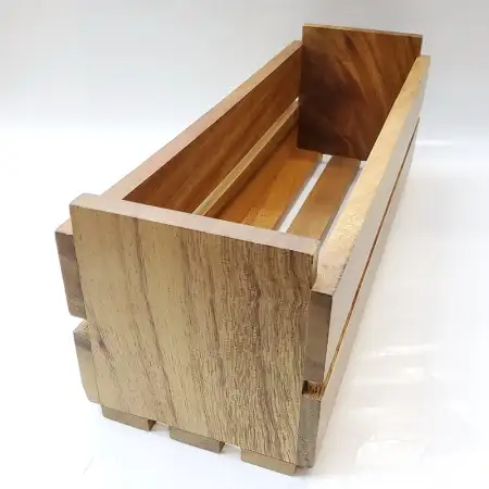 #AC3411K;  Acacia wood crate 34x11cm..