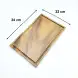 #AC3422;  Acacia wood serving board 34x22cm