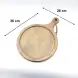 #AC3626;  Acacia wood pizza board 36x26cm