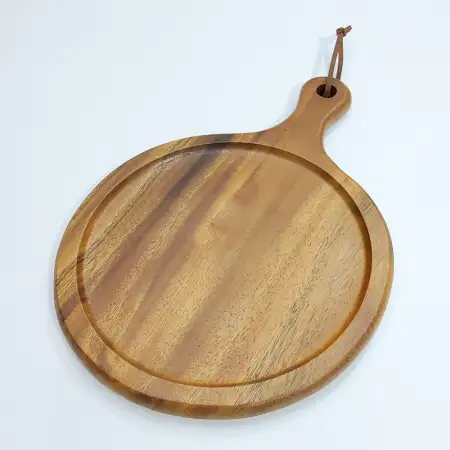 #AC3626;  Acacia wood pizza board 36x26c..