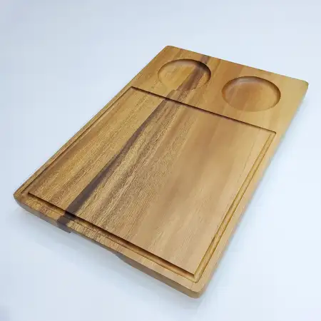 #AC4430;  Acacia wood serving board 44x3..