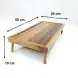 #AC5024K; Acacia wood tray w. stand 50x24cm