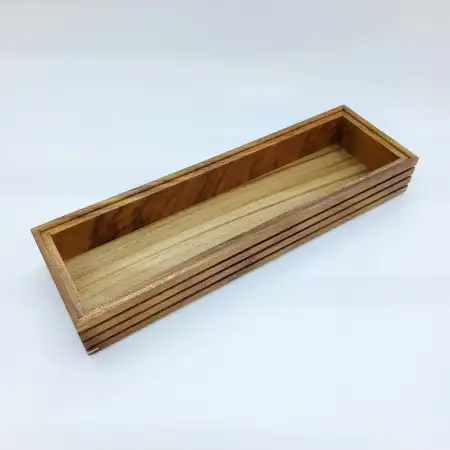 #AC530163KH; Acacia wood flow tray 53x16..