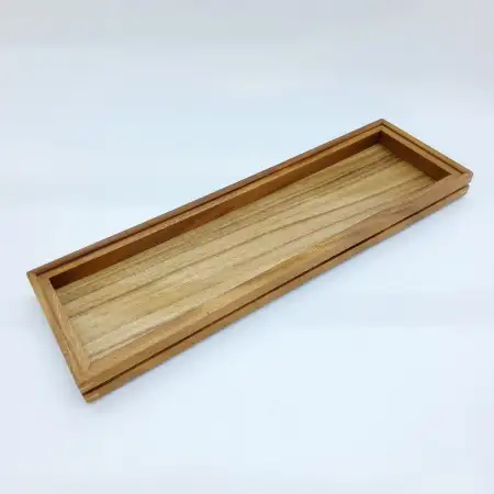 #AC530163KS; Acacia wood flow tray 53x16..