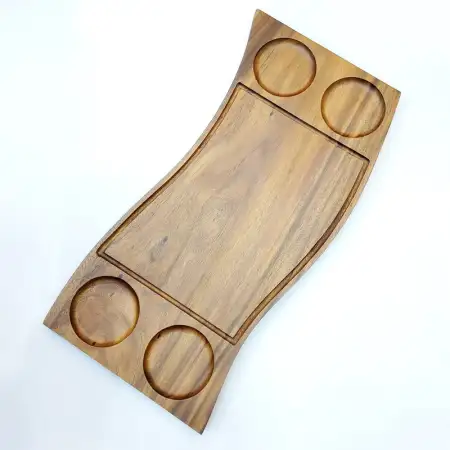 #AC6232;  Acacia wood serving board 62x3..
