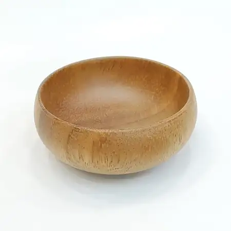 #AC8537;  Acacia wood sauce bowl 8.5cm..