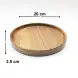 #AC8P; Acacia wood round plate 8" 