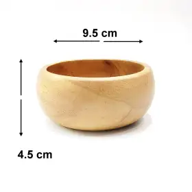 #AC9545W;  Acacia wood bowl 9.5cm