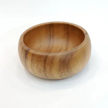 #AC9545W;  Acacia wood bowl 9.5cm..